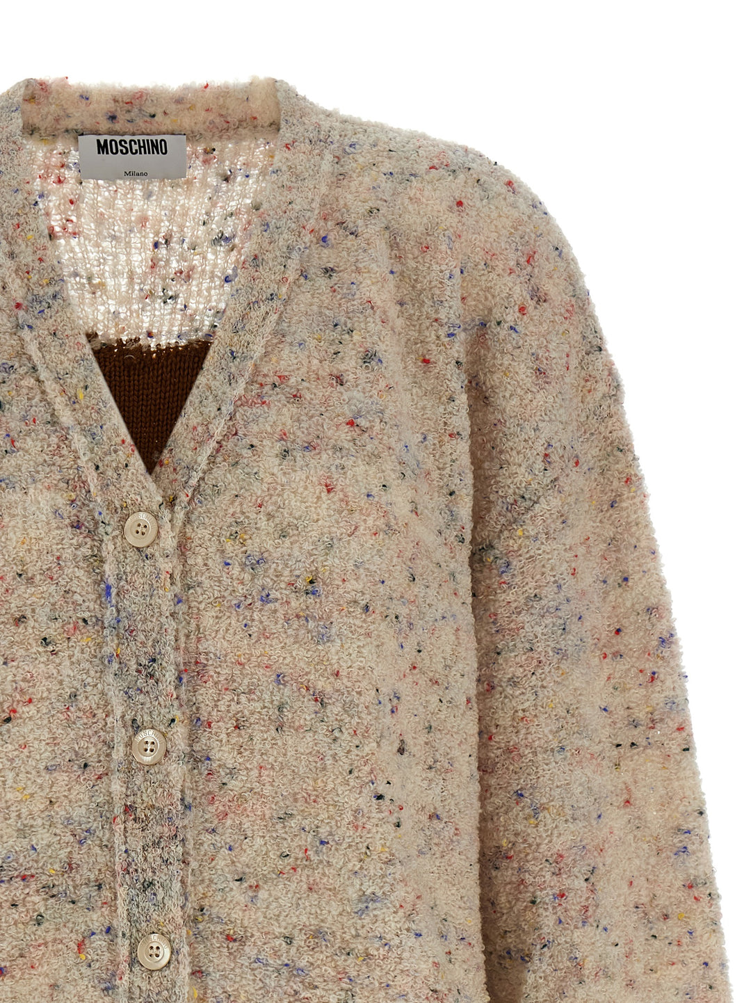 Moschino Beige Virgin Wool Cardigan