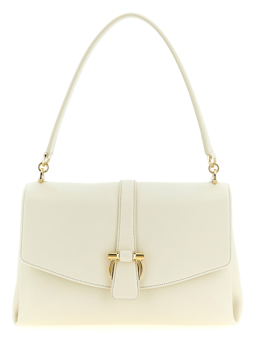Ferragamo White Calfskin Shoulder Bag