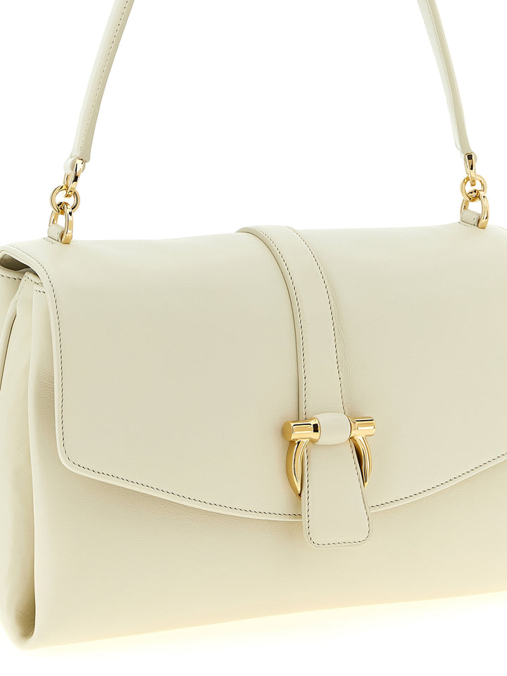 Ferragamo White Calfskin Shoulder Bag
