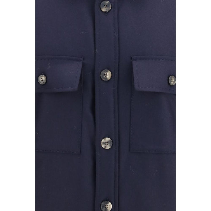 Jacob Cohen Blue Wool Oves Aries Full-Length Jacket