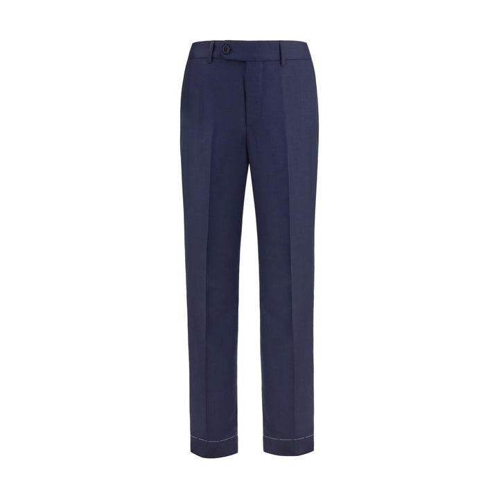 Brunello Cucinelli Blue Wool Oves Aries Dress Pants