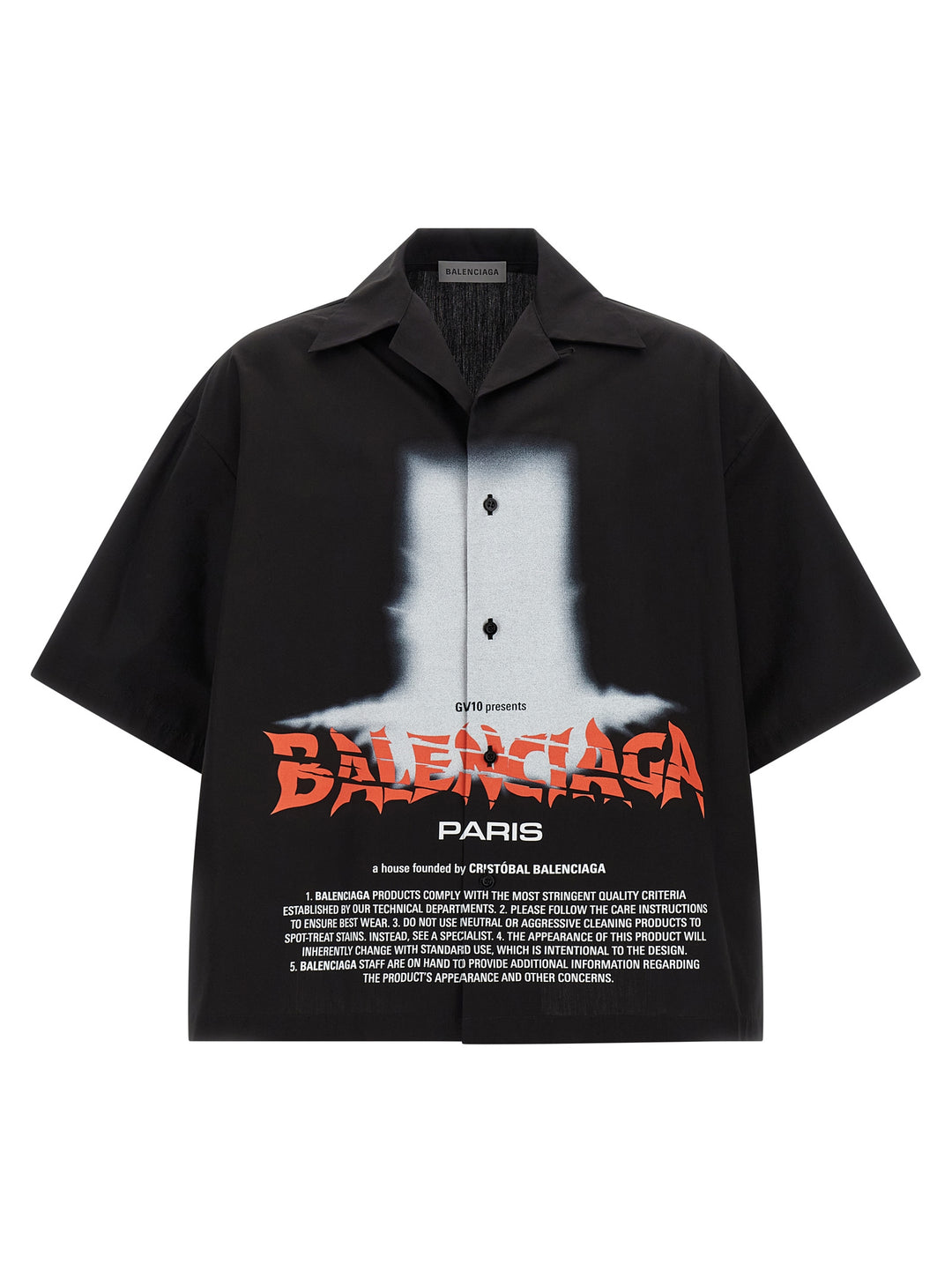 Balenciaga Black Cotton Blouse