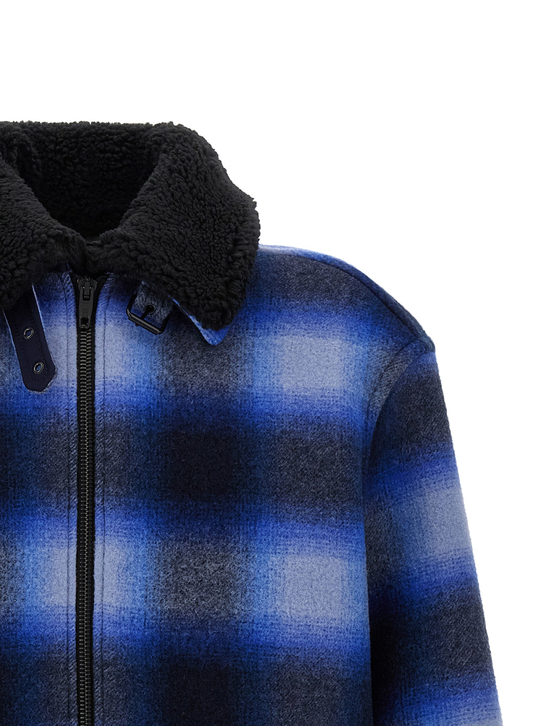 Balenciaga Blue Virgin Wool Bomber