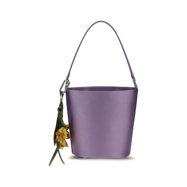 Self-Portrait Purple Polyester Backet Bag