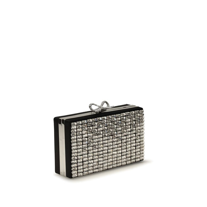 Self-Portrait Silver Glass Clutch Bag