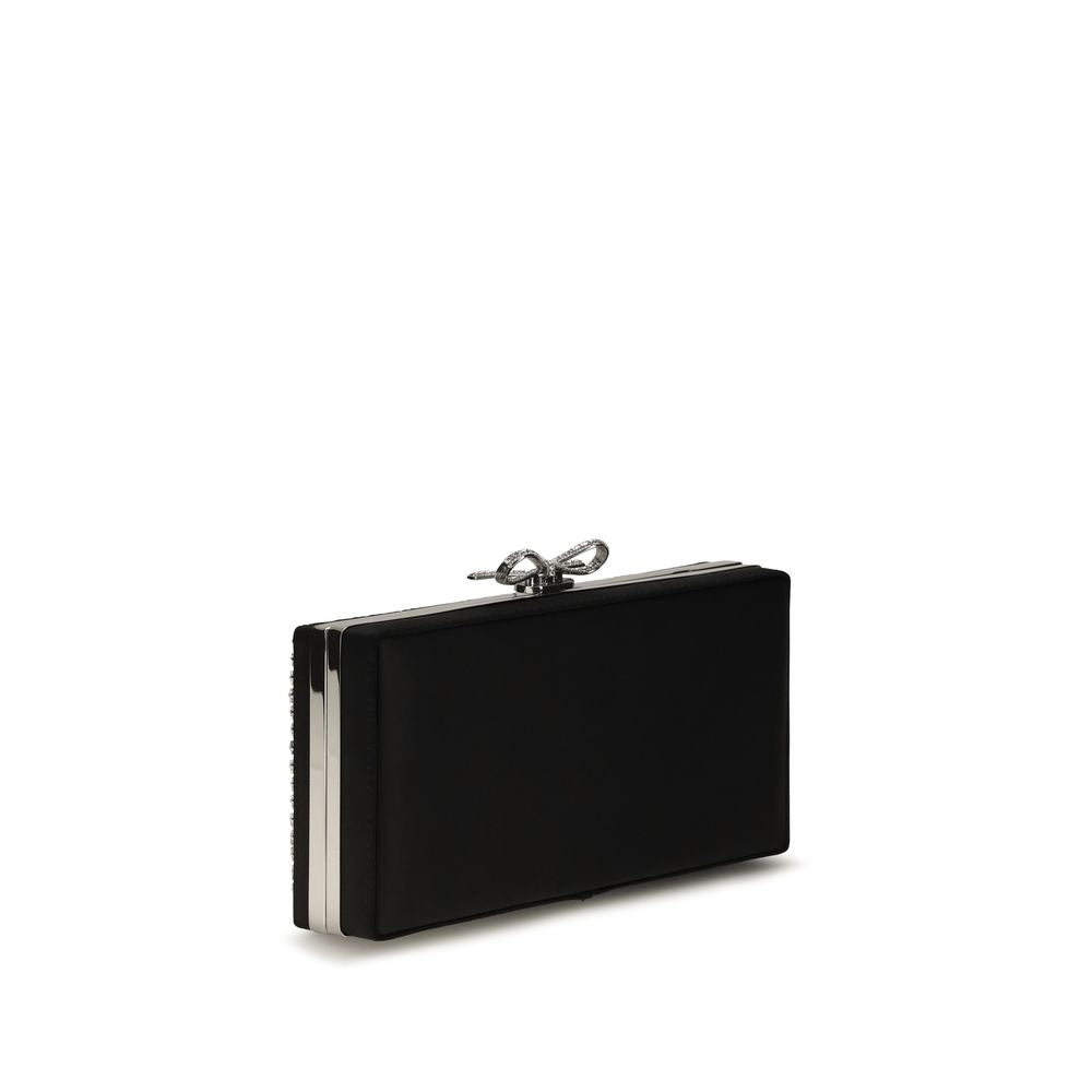 Self-Portrait Silver Glass Clutch Bag