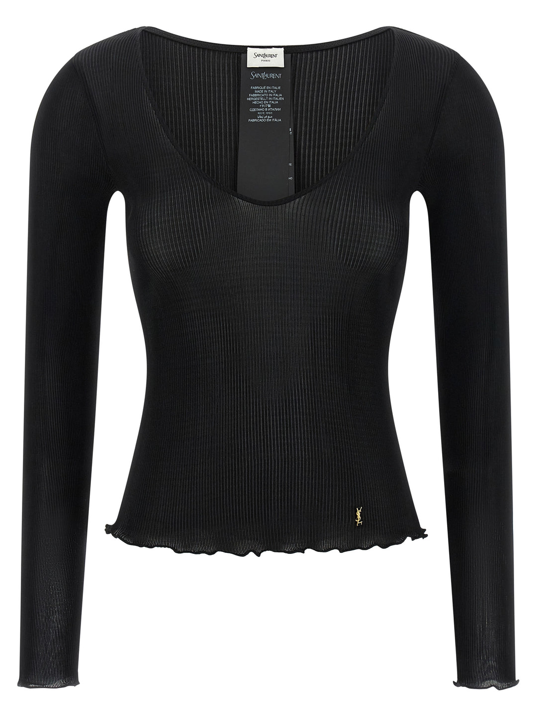 Saint Laurent Black Silk Shirt