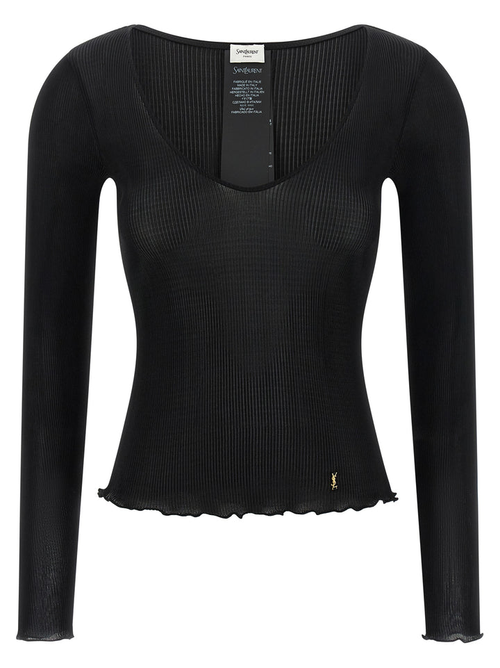 Saint Laurent Black Silk Shirt