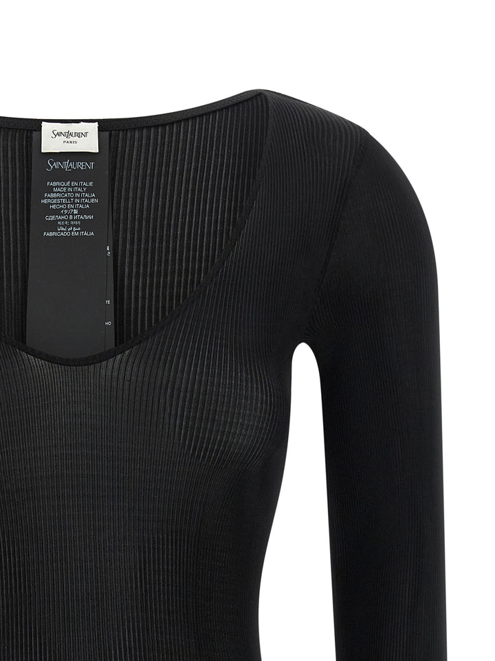 Saint Laurent Black Silk Shirt