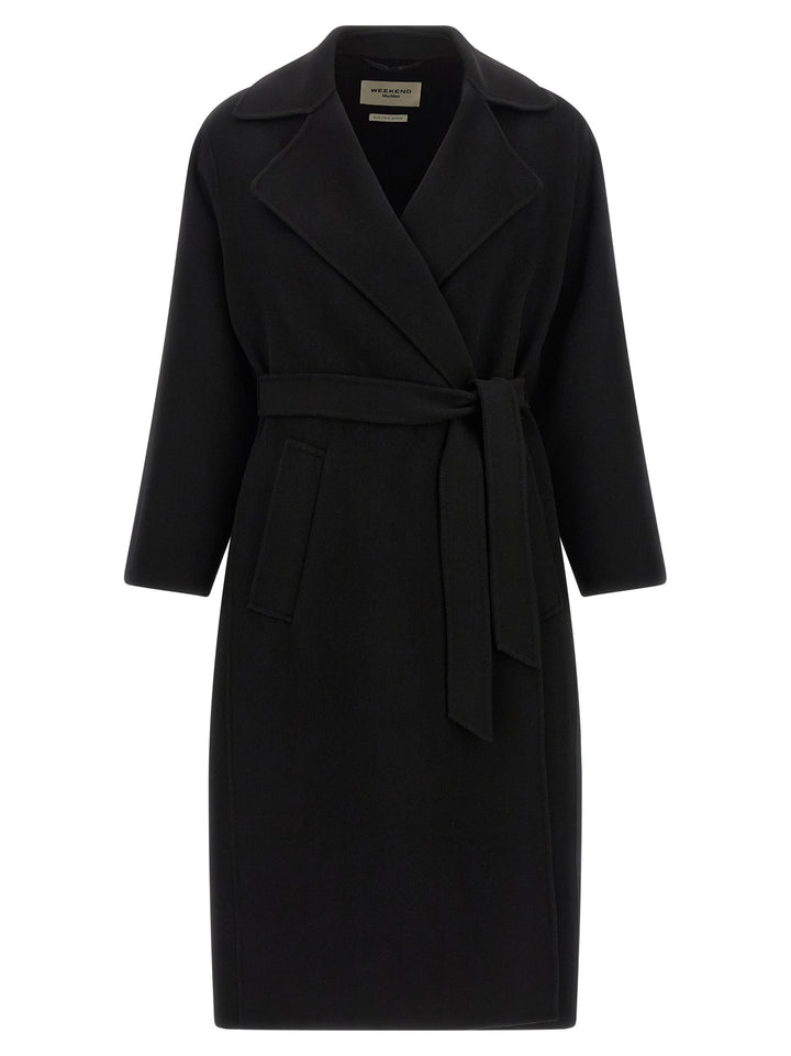 Max Mara Black Virgin Wool Coat