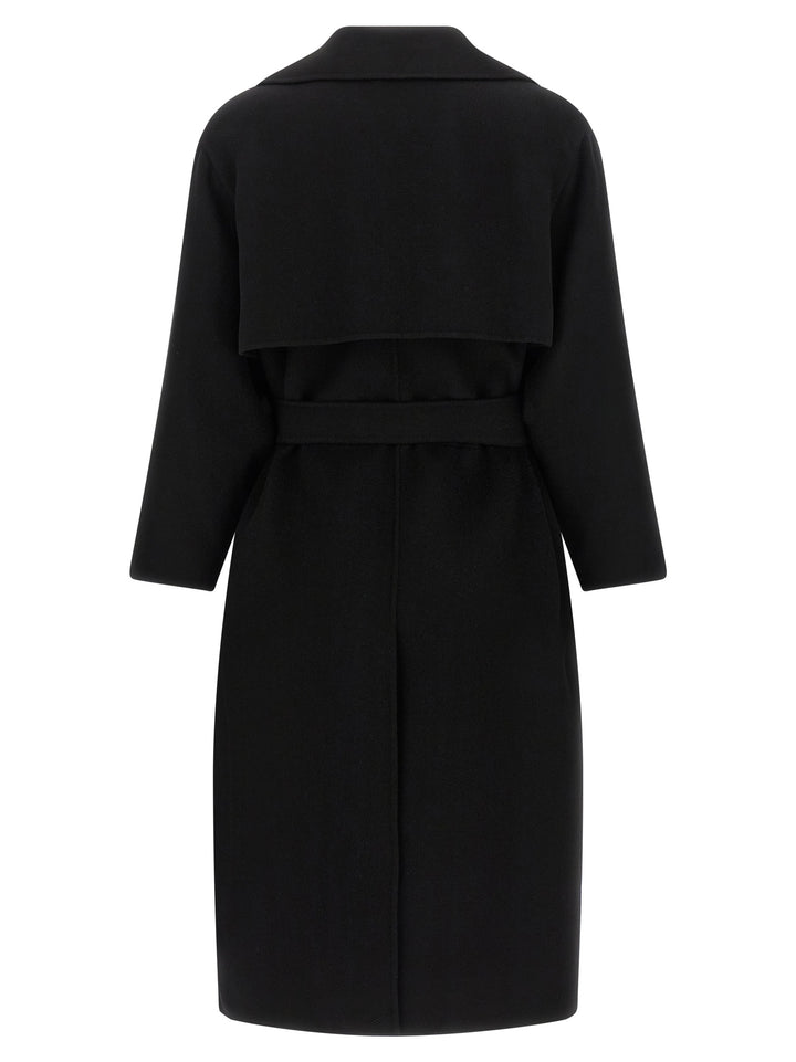Max Mara Black Virgin Wool Coat
