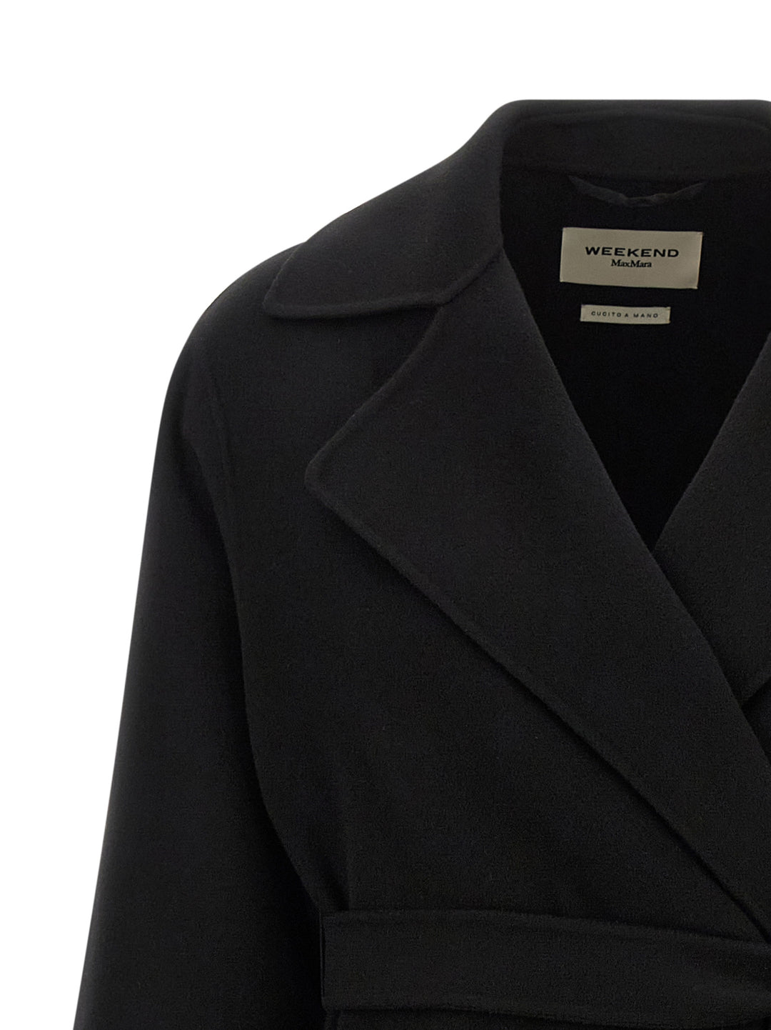 Max Mara Black Virgin Wool Coat