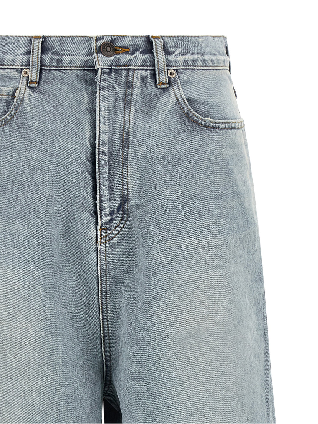 Balenciaga Blue Cotton Relaxed Fit Jeans