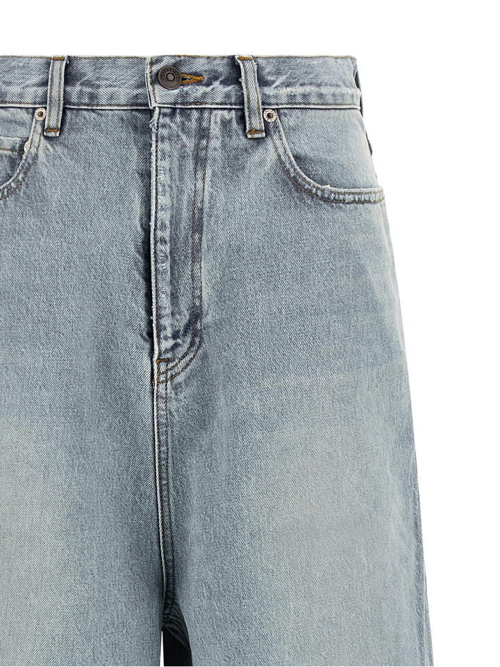 Balenciaga Blue Cotton Relaxed Fit Jeans
