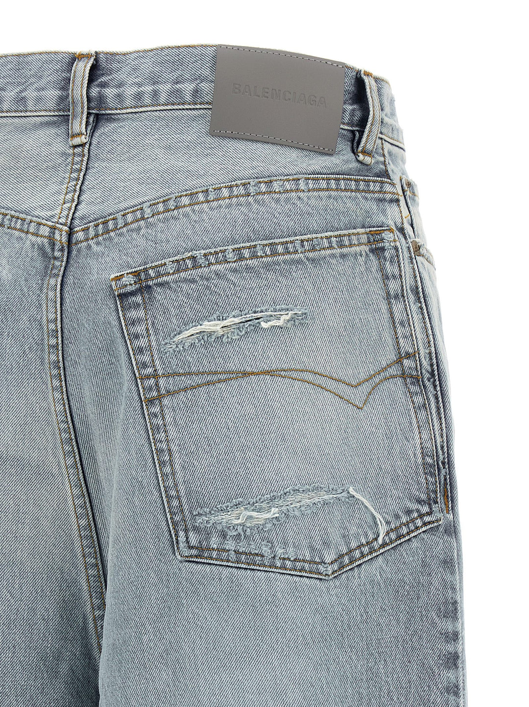 Balenciaga Blue Cotton Relaxed Fit Jeans
