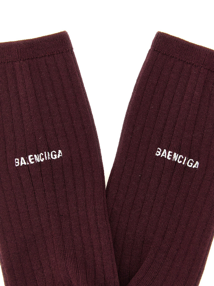 Balenciaga Bordeaux Wool Socks
