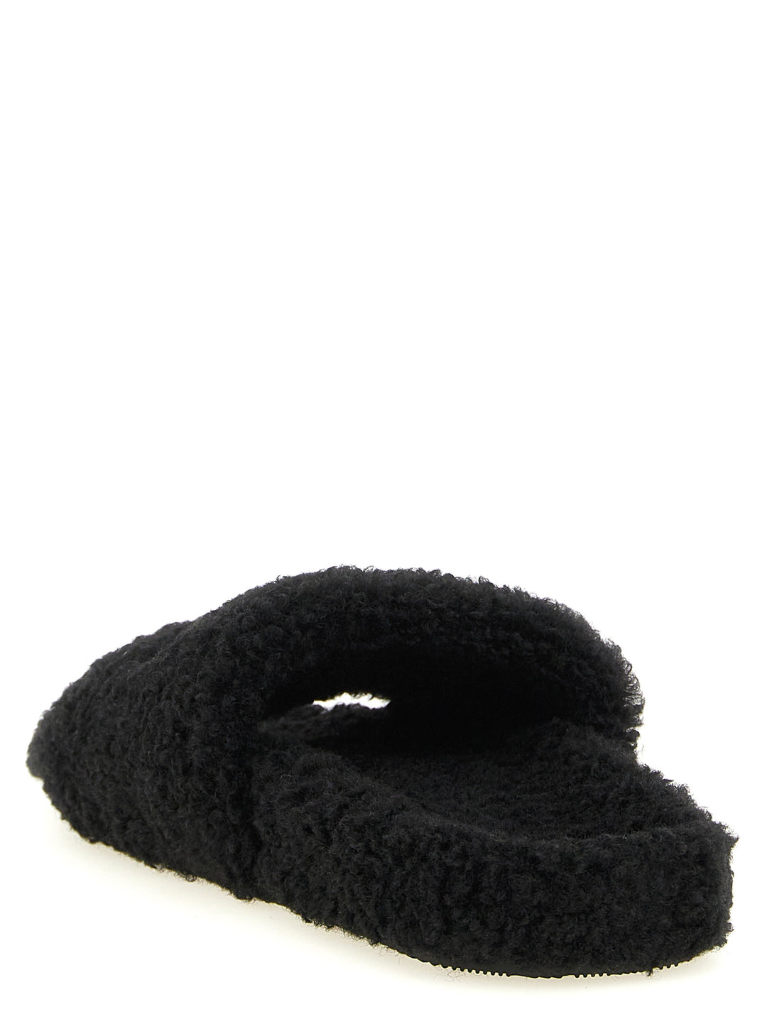 Balenciaga Black Polyester Slides