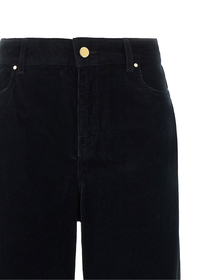 Max Mara Blue Cotton Casual Pants