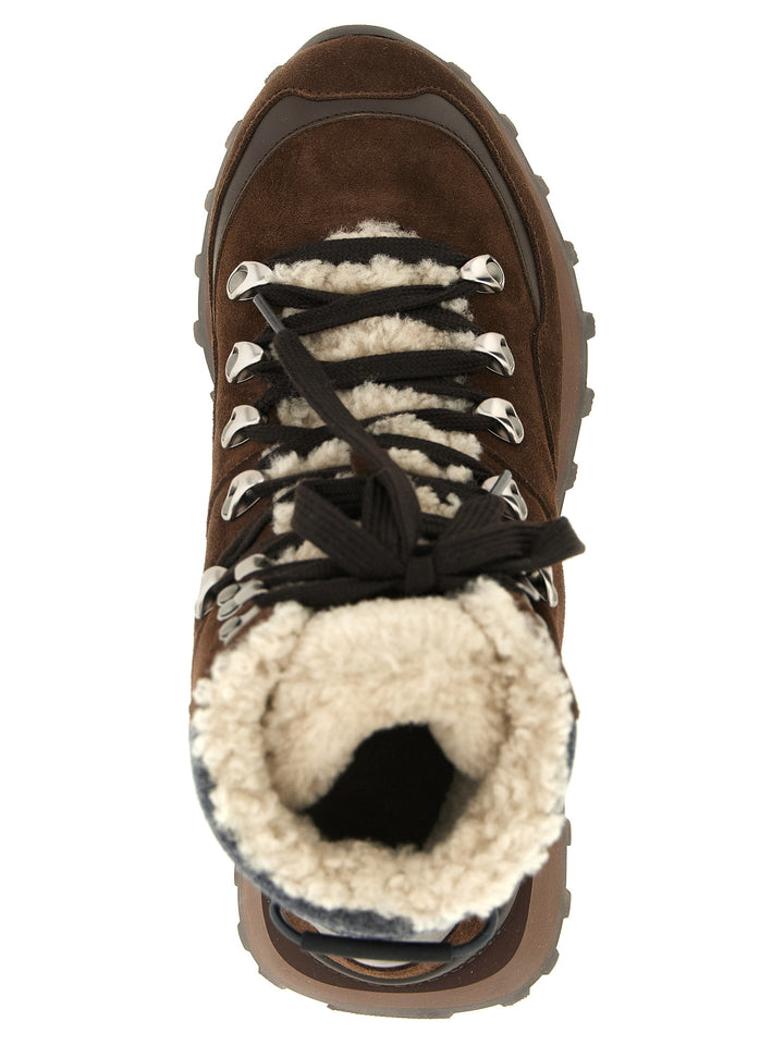 Brunello Cucinelli Brown Calfskin Ankle Boots
