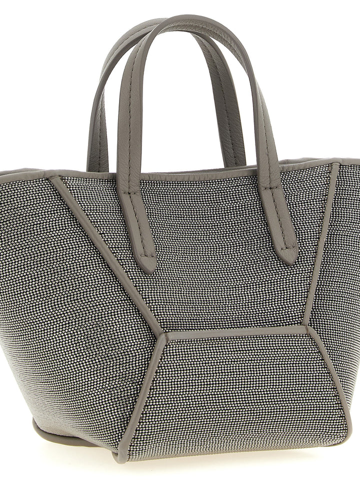 Brunello Cucinelli Gray Calfskin Handbag