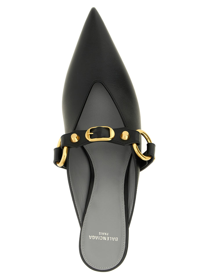 Balenciaga Black Calfskin Mid Heel Pumps