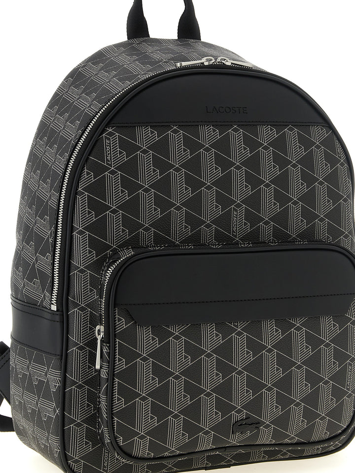 Lacoste Black Pvc Backpack