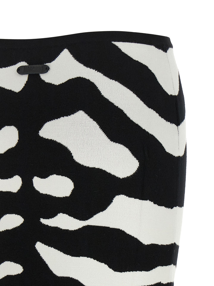 Moschino Bicolor Viscose Midi Skirt