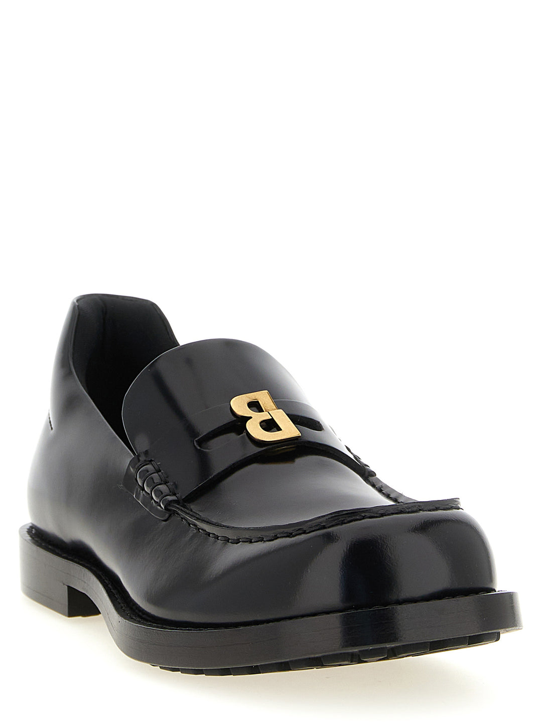 Balenciaga Black Calfskin Slip-On Loafers
