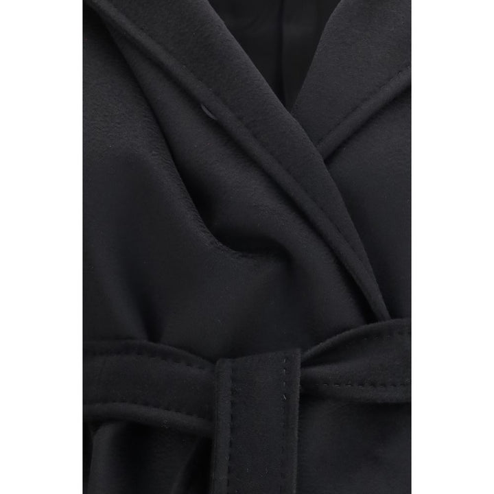 Max Mara Black Wool Oves Aries Coat
