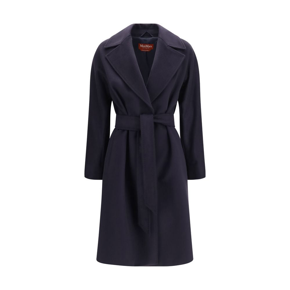 Max Mara Blue Wool Oves Aries Coat