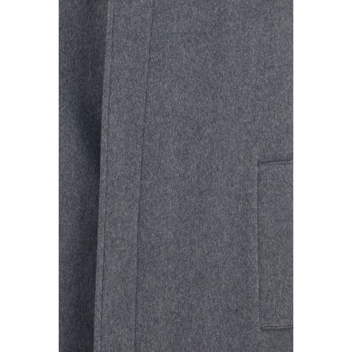 Lardini Gray Wool Oves Aries Coat
