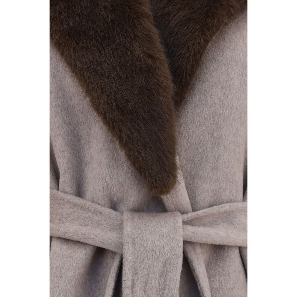 P.A.R.O.S.H. Beige Wool Oves Aries Coat
