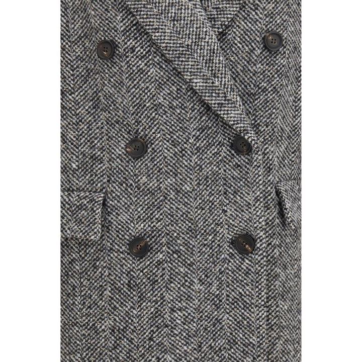 Brunello Cucinelli Gray Wool Oves Aries Coat
