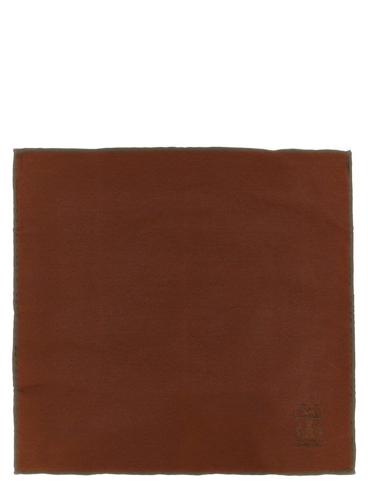 Brunello Cucinelli Brown Silk Scarf