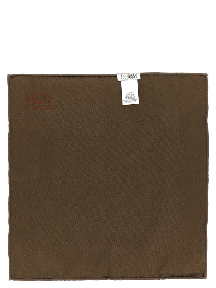 Brunello Cucinelli Brown Silk Scarf