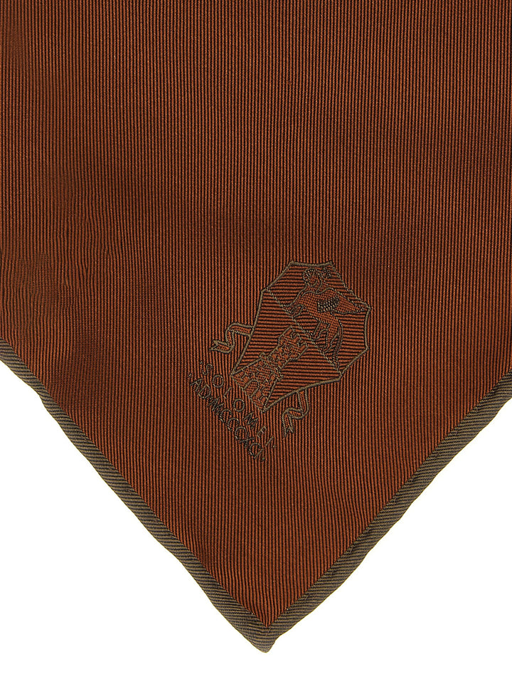 Brunello Cucinelli Brown Silk Scarf