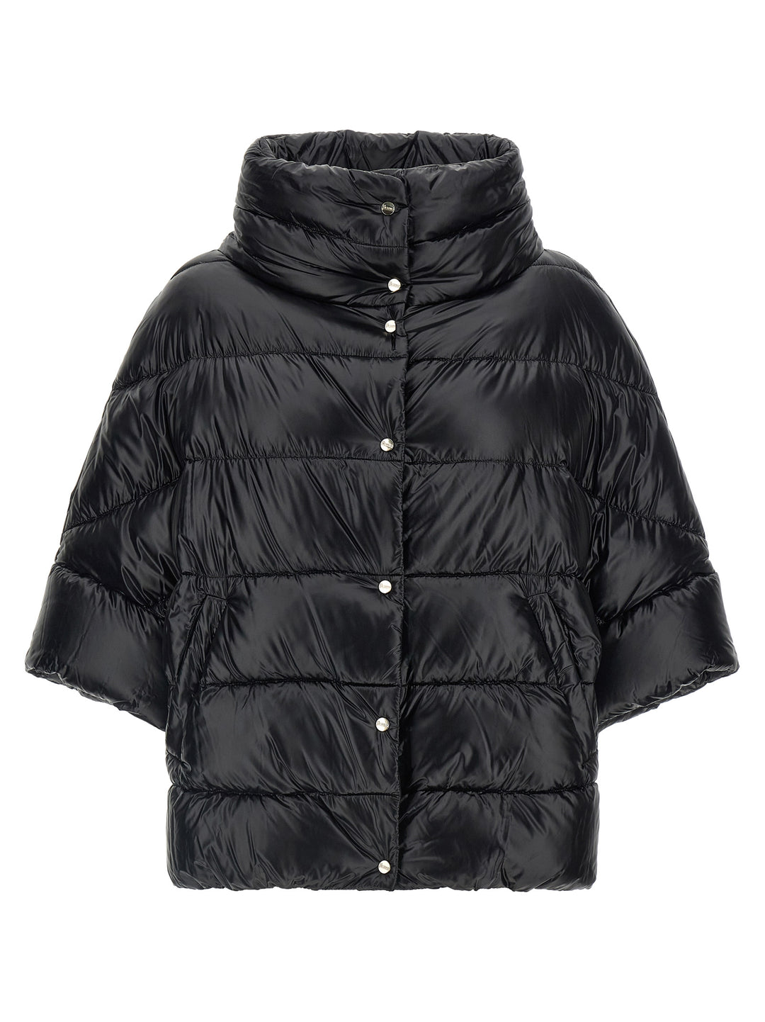 Herno Black Polyamide Coat