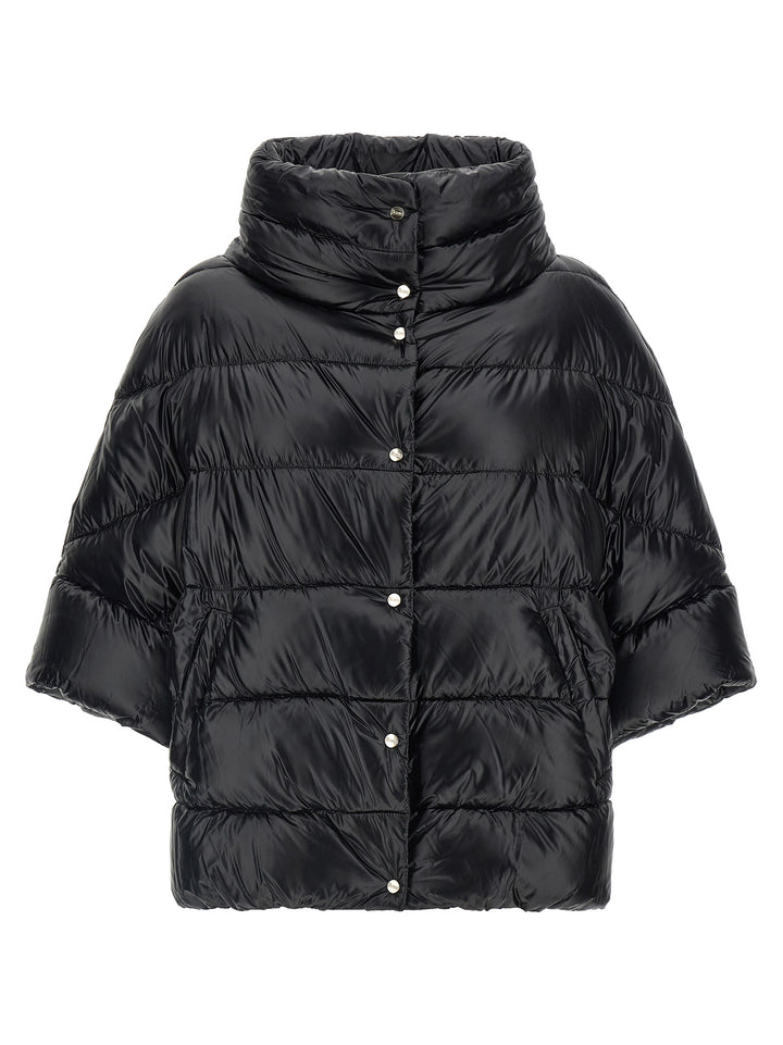Herno Black Polyamide Coat