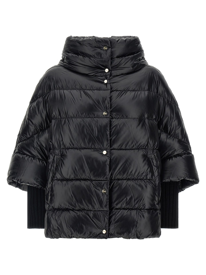 Herno Black Polyamide Coat