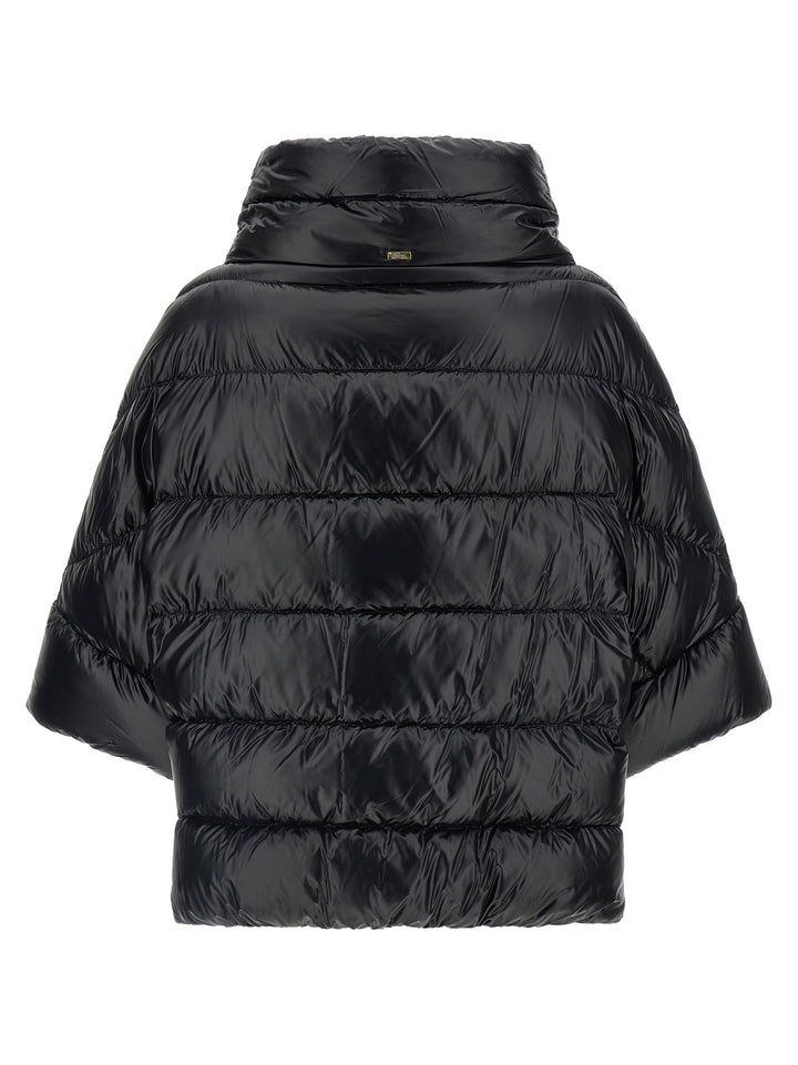Herno Black Polyamide Coat