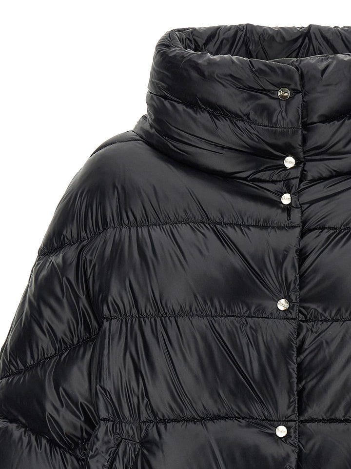 Herno Black Polyamide Coat