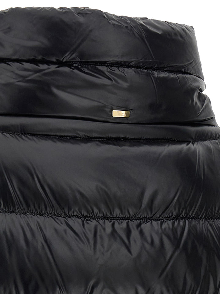 Herno Black Polyamide Coat