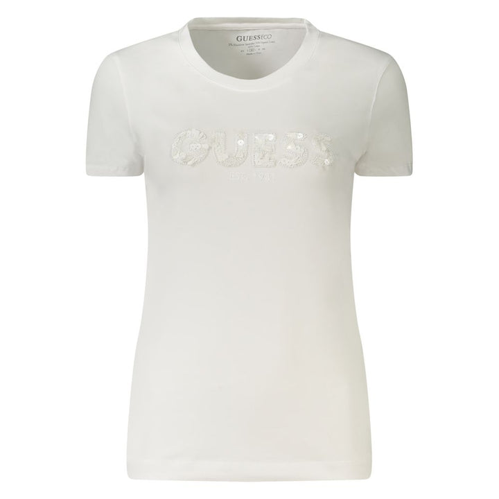 Guess Jeans White Cotton T-Shirt