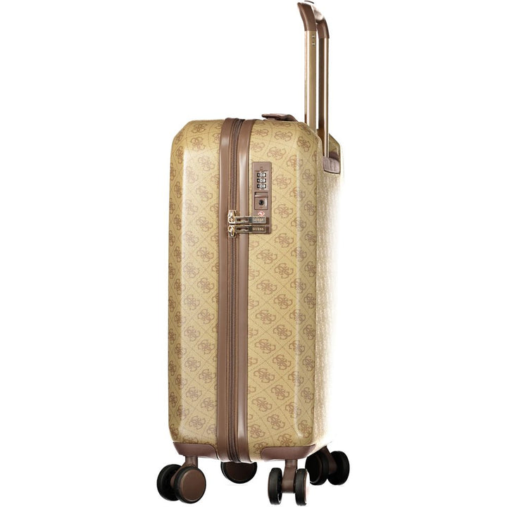 Guess Jeans Beige Plastic Luggage And Travel