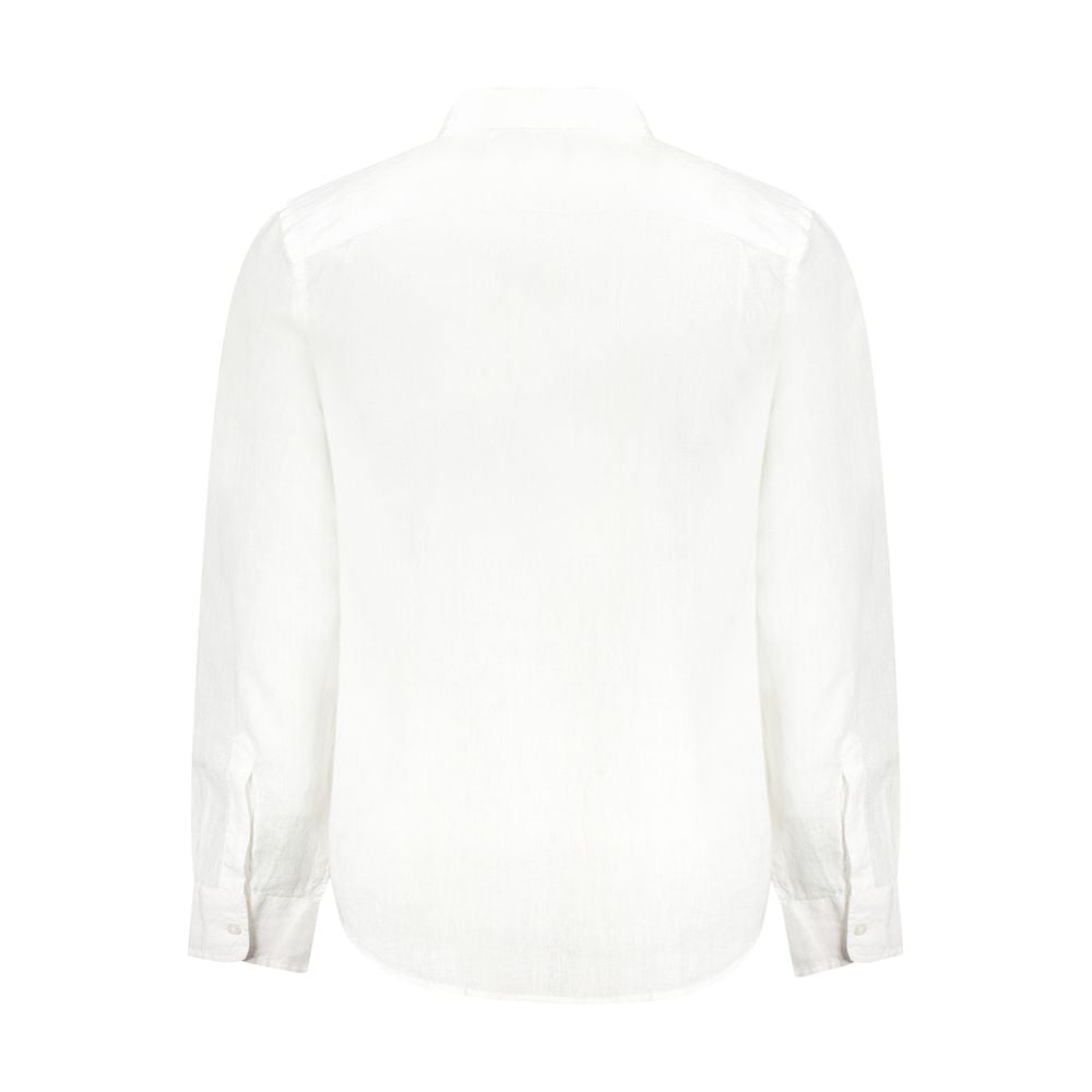 Guess Jeans White Linen Dress Shirt
