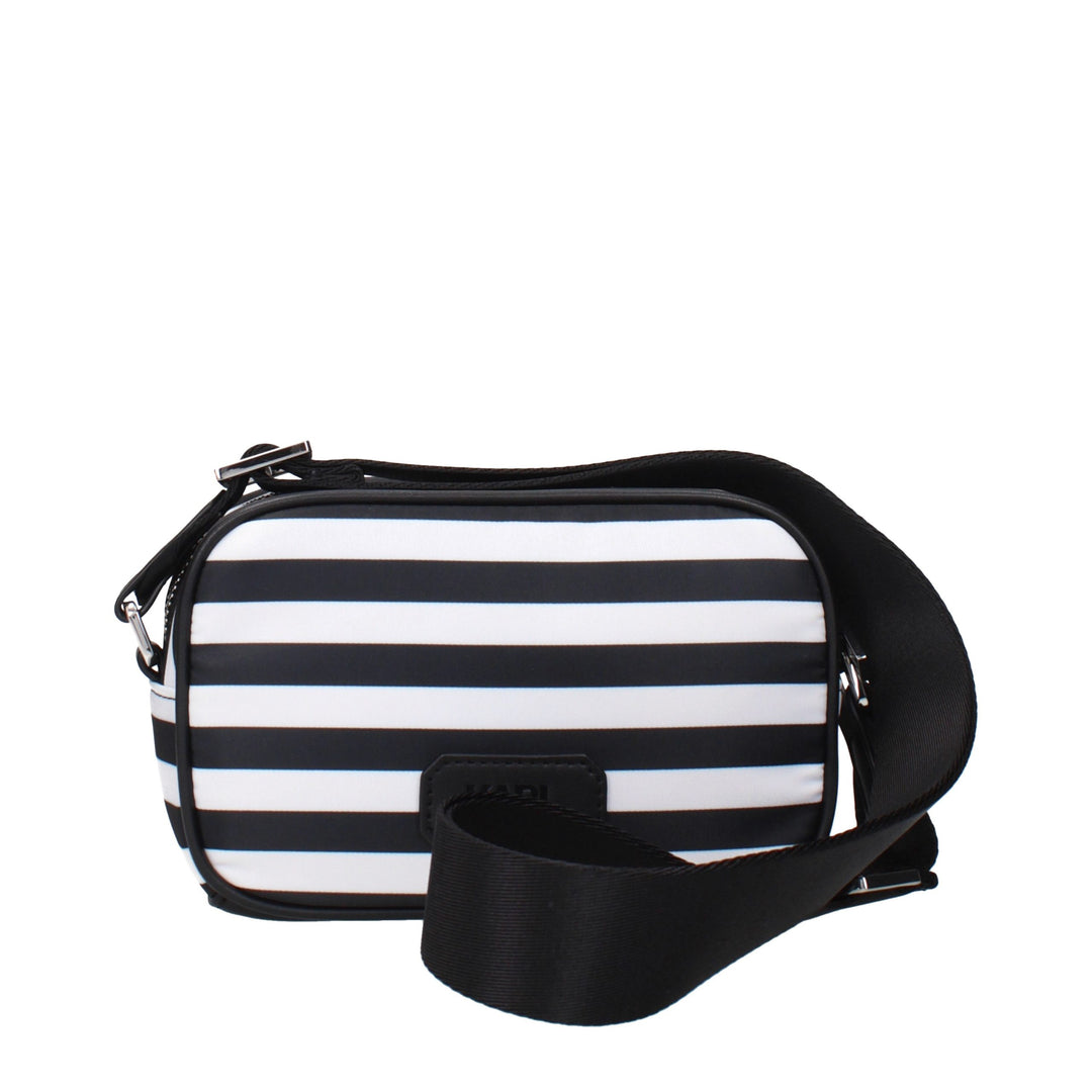 Karl Lagerfeld Black Fabric Crossbody Bag