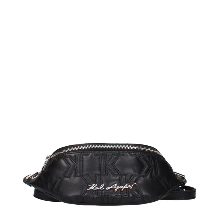 Karl Lagerfeld Black Leather Backpack