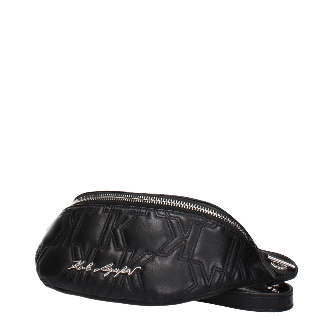 Karl Lagerfeld Black Leather Backpack