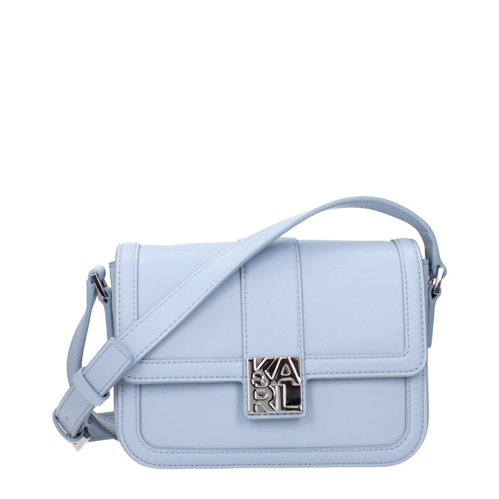 Karl Lagerfeld Light Blue Leather Crossbody Bag