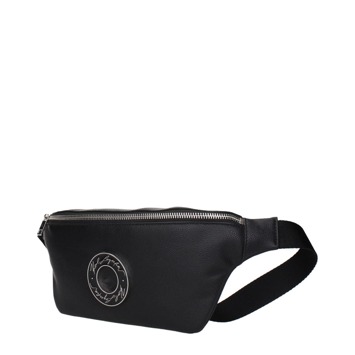 Karl Lagerfeld Black Leather Backpack